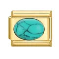 Charm dorado esmeralda