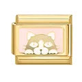 Charm dorado gatito