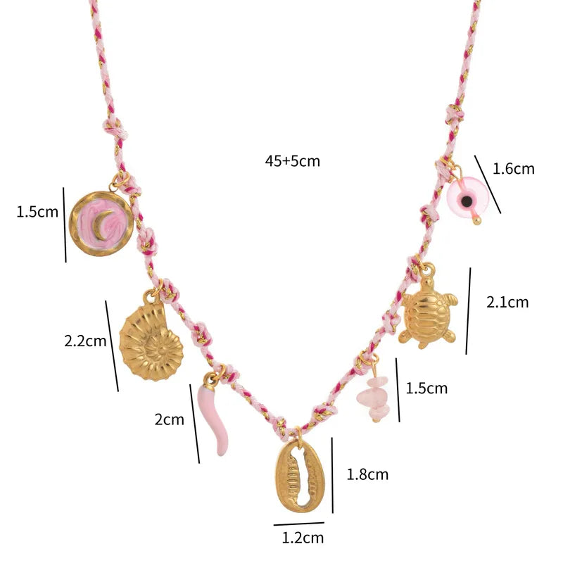 Collar Summer Pink Tropic