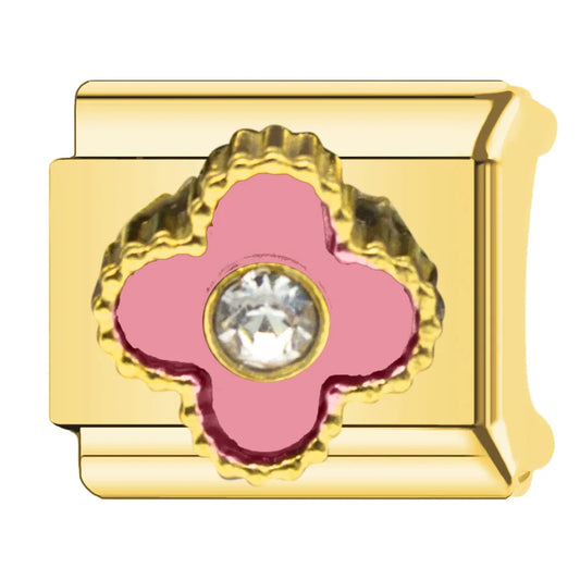 Charm dorado VC rosa
