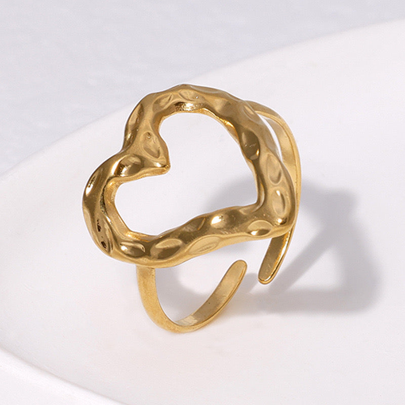 Anillos corazon chunky