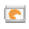 Charm plateado croassant