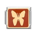 Charm plateado mariposa