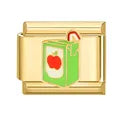 Charm dorado juguito de manzana