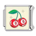 Charm plateado cerezas