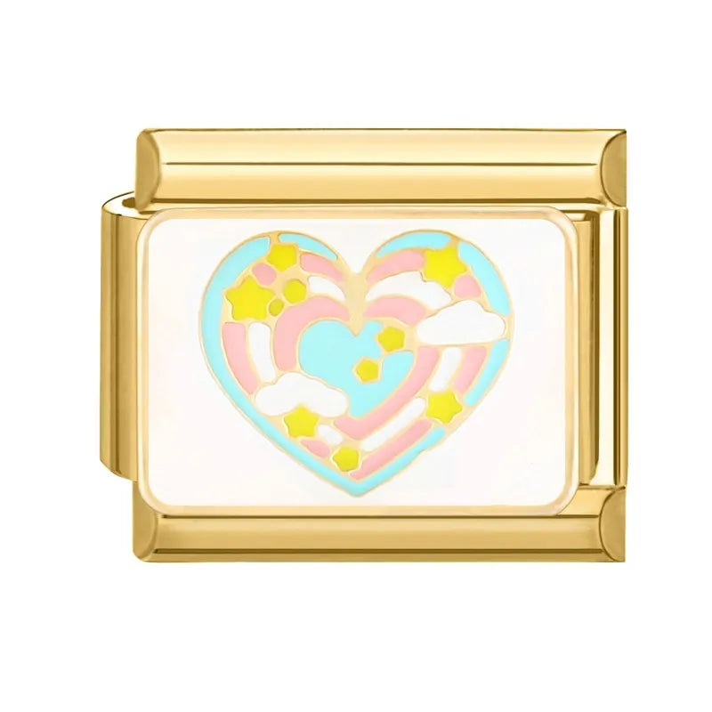 Charm dorado corazon dulce