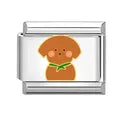 Charm plateado perrito