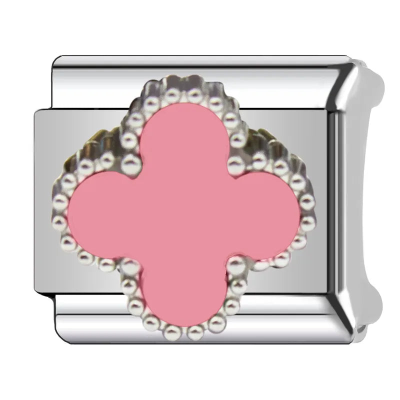Charm plateado VC rosa