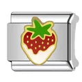 Charm plateado fresita