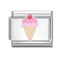 Charm plateado nieve