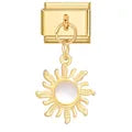Charm colgante dorado sol