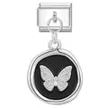 Charm colgante plateado mariposa