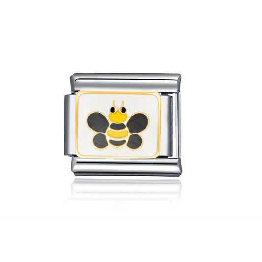 Charm plateado abeja