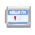Charm plateado "hello i`m yours"