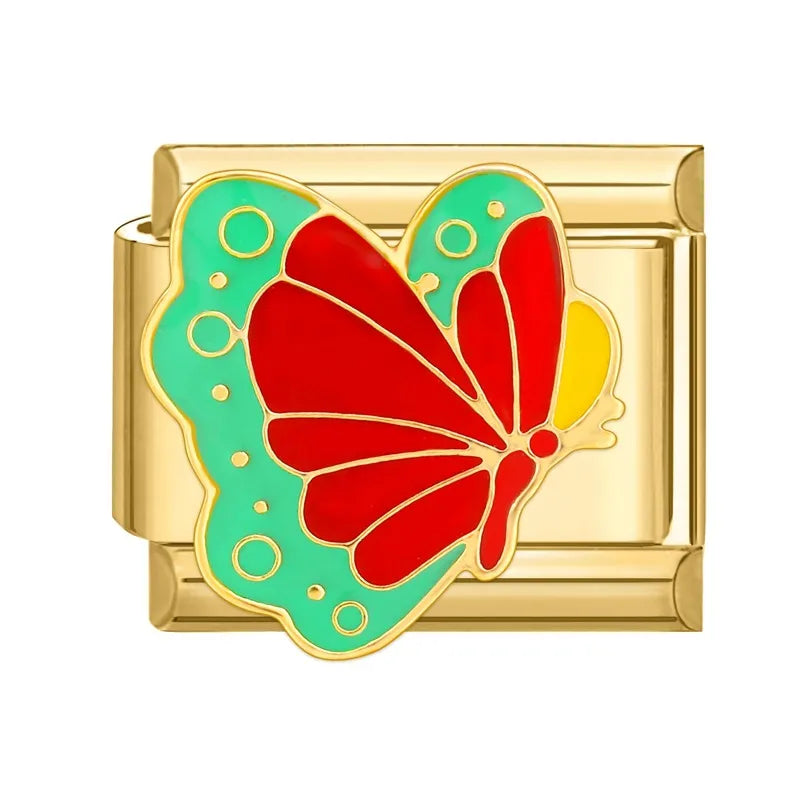 Charm dorado mariposa