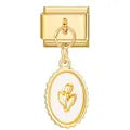 Charm dorado colgante tulipan