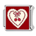 Charm plateado cerezas
