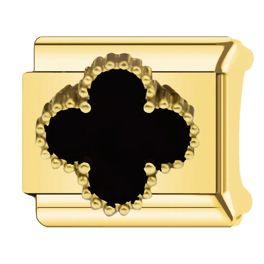 Charm dorado VC negro