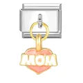 Charm plateado colgante mom`s day
