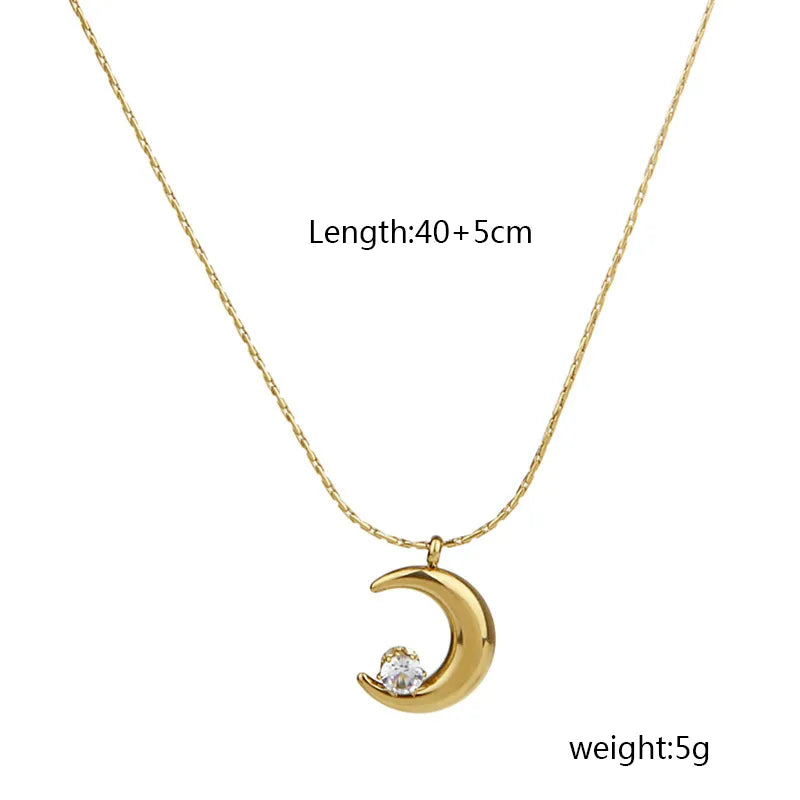 Collar luna dorado