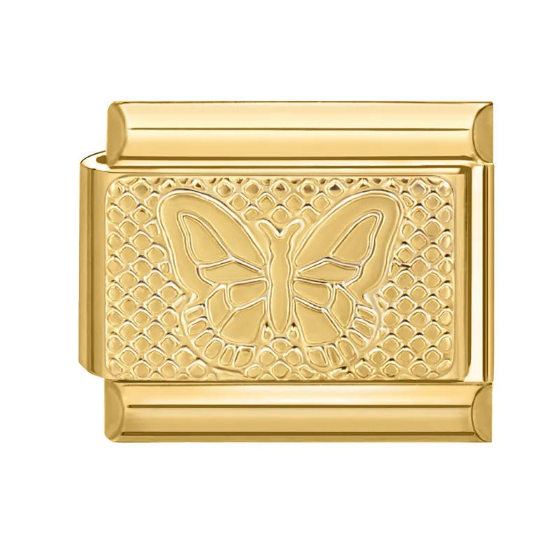 Charm dorado mariposa
