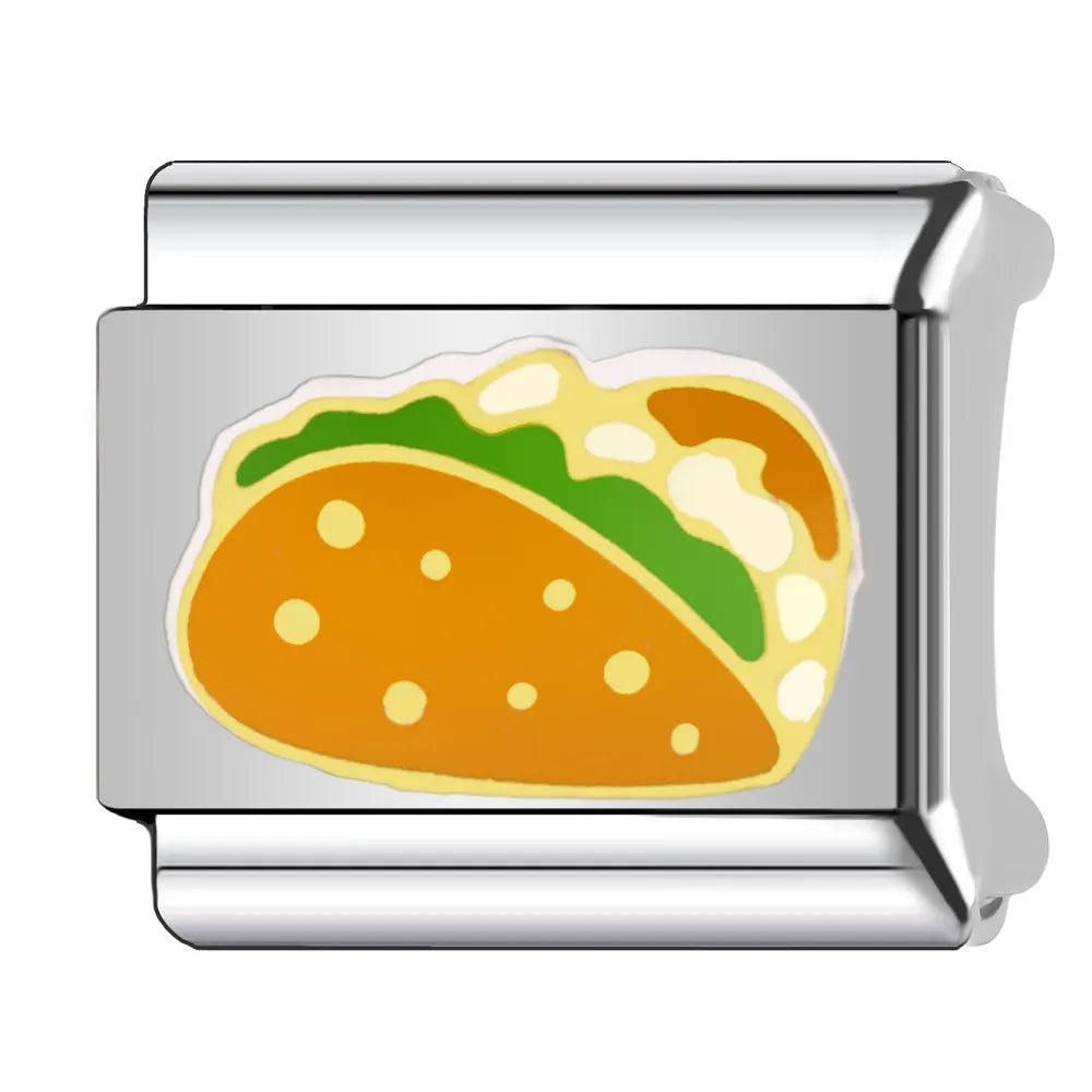 Charm plateado taco