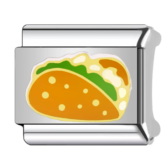 Charm plateado taco