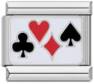 Charm plateado juego de cartas