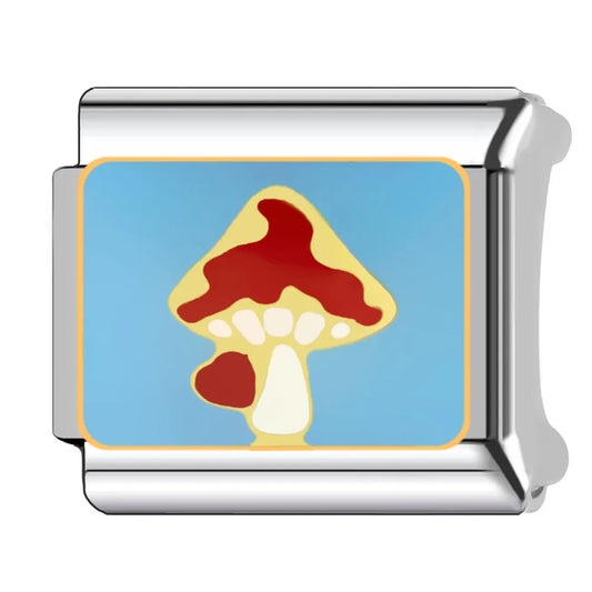 Charm plateado hongo