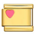 Charm dorado corazoncito rosa