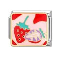 Charm plateado fresita