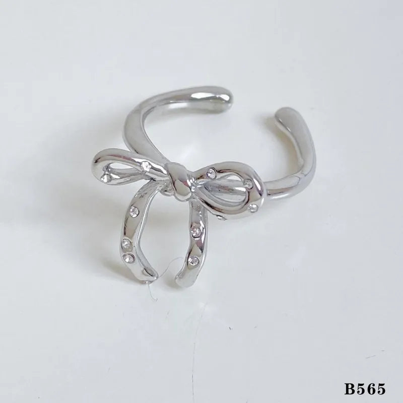 Anillo moño plateado