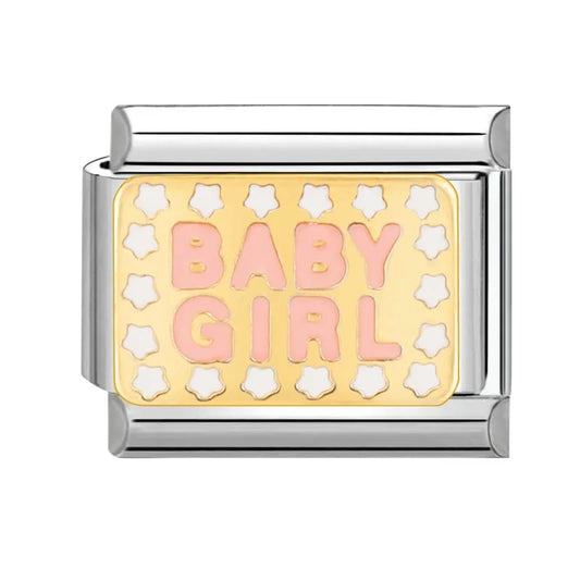 Charm plateado "baby girl"