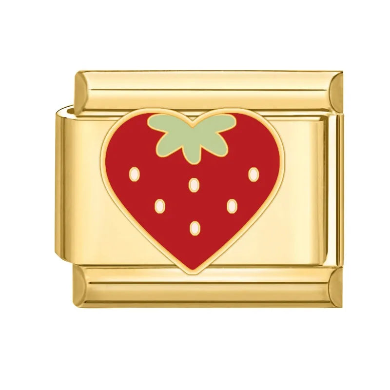 Charm dorado fresa