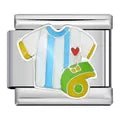 Charm plateado futbol
