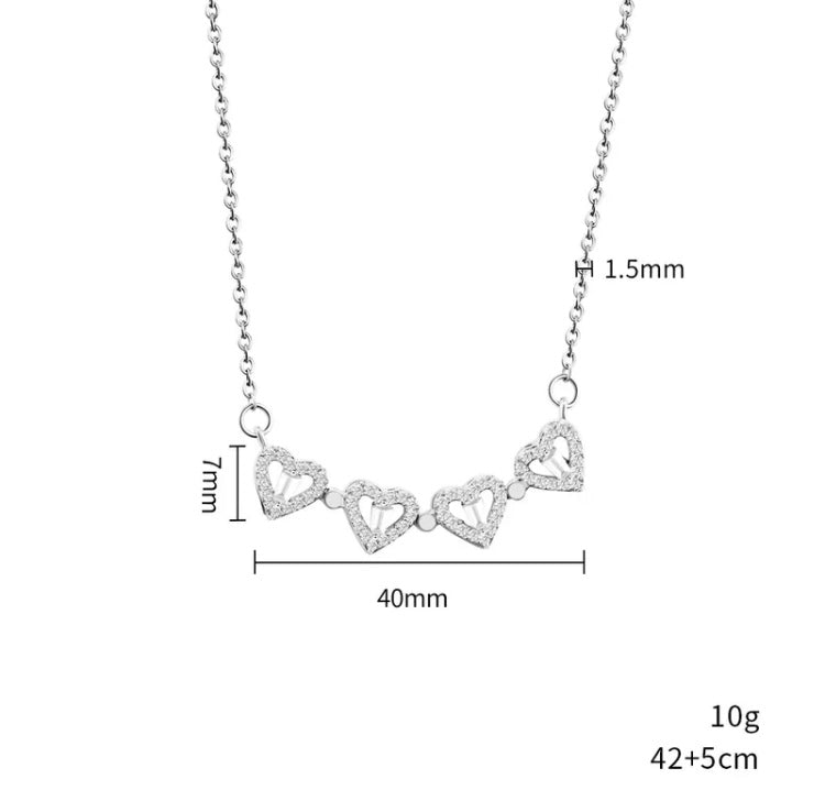 Collar trebol doble vista