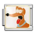 Charm plateado perrito simpson