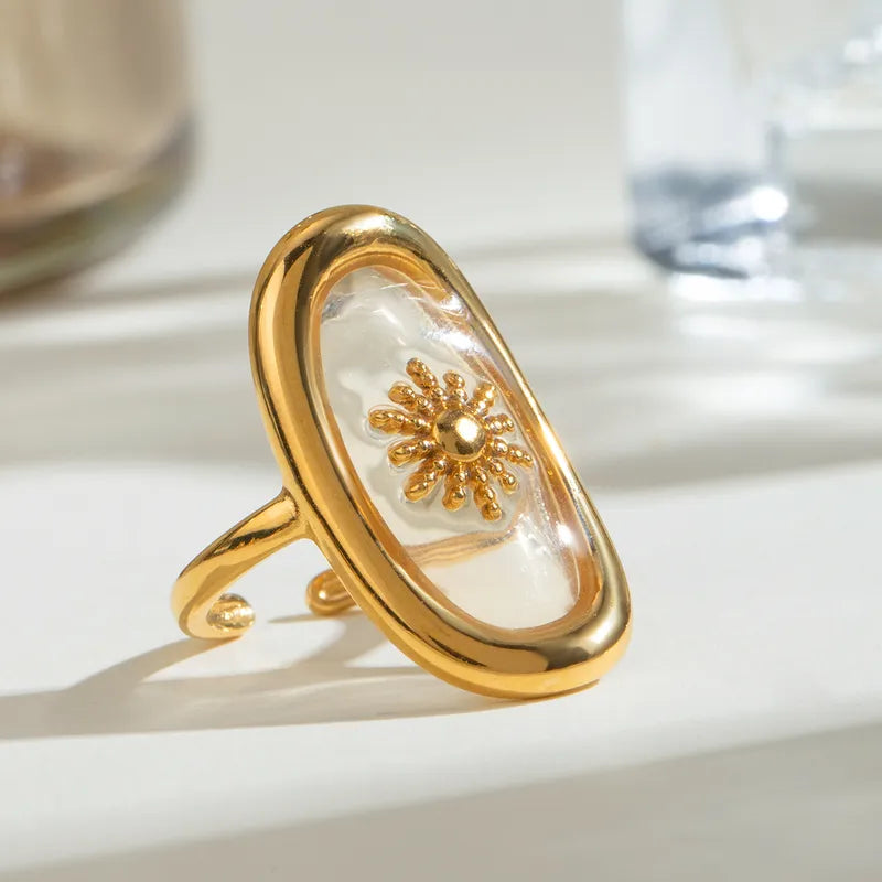 Anillo sol dorado