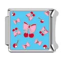 Charm plateado cerezas