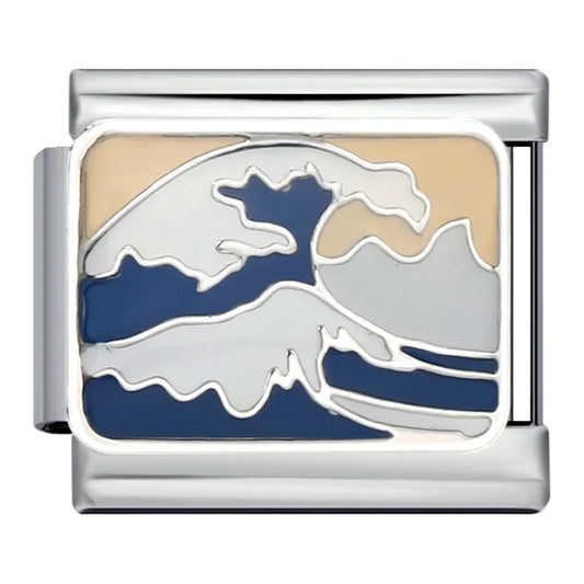 Charm plateado mar