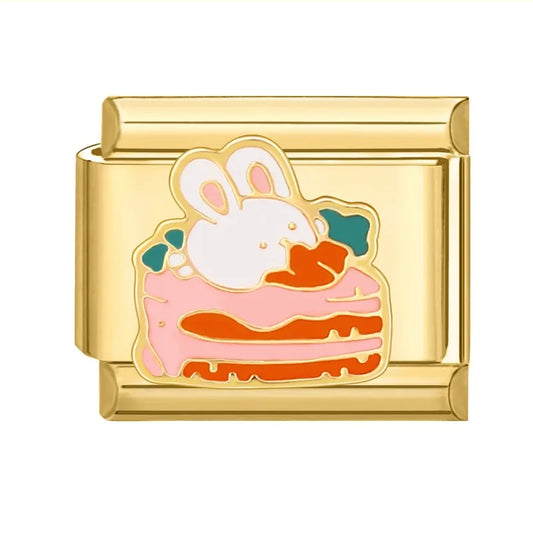 Charm dorado conejito