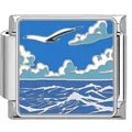 Charm plateado mar