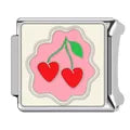 Charm plateado cherry