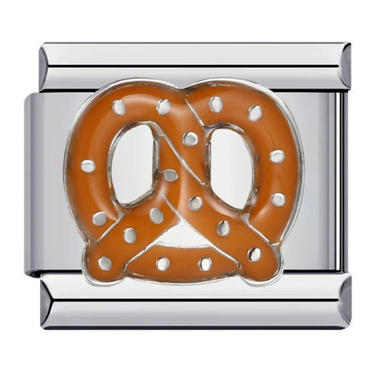 Charm plateado pretzel