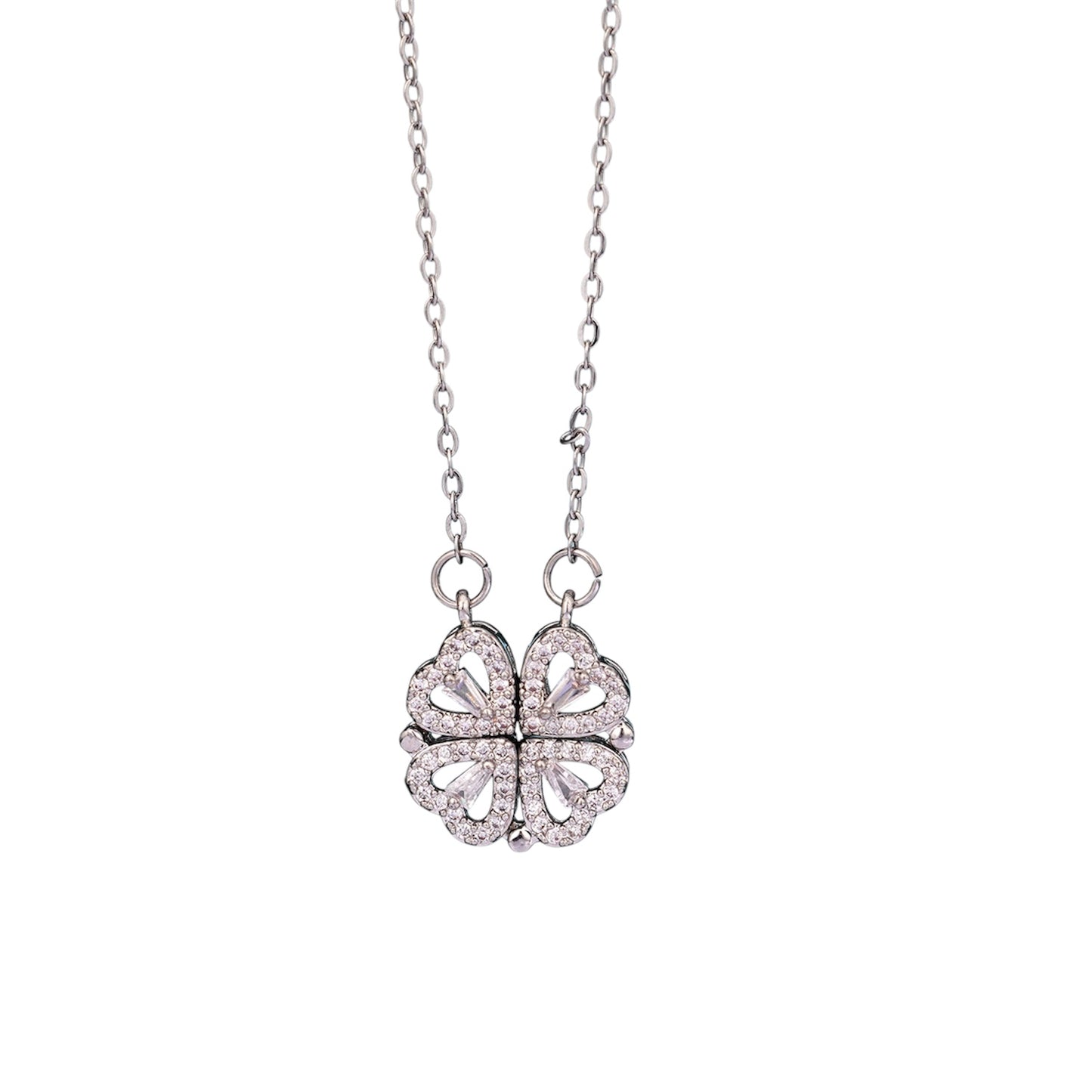 Collar trebol doble vista