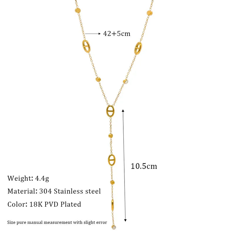 Choker corbata dorado
