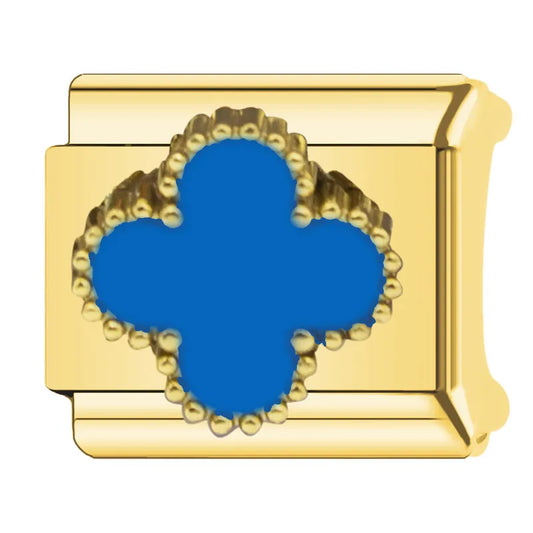 Charm dorado VC azul