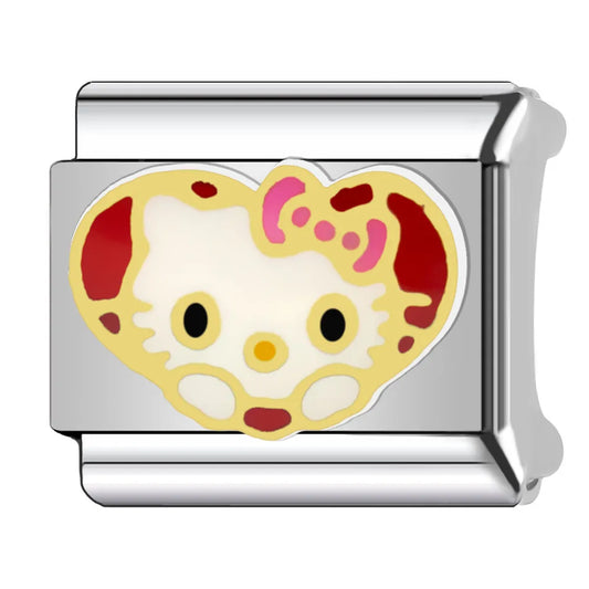 Charm plateado kitty