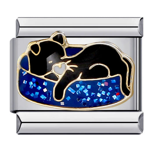 Charm plateado gatito