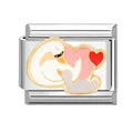 Charm plateado cisnes